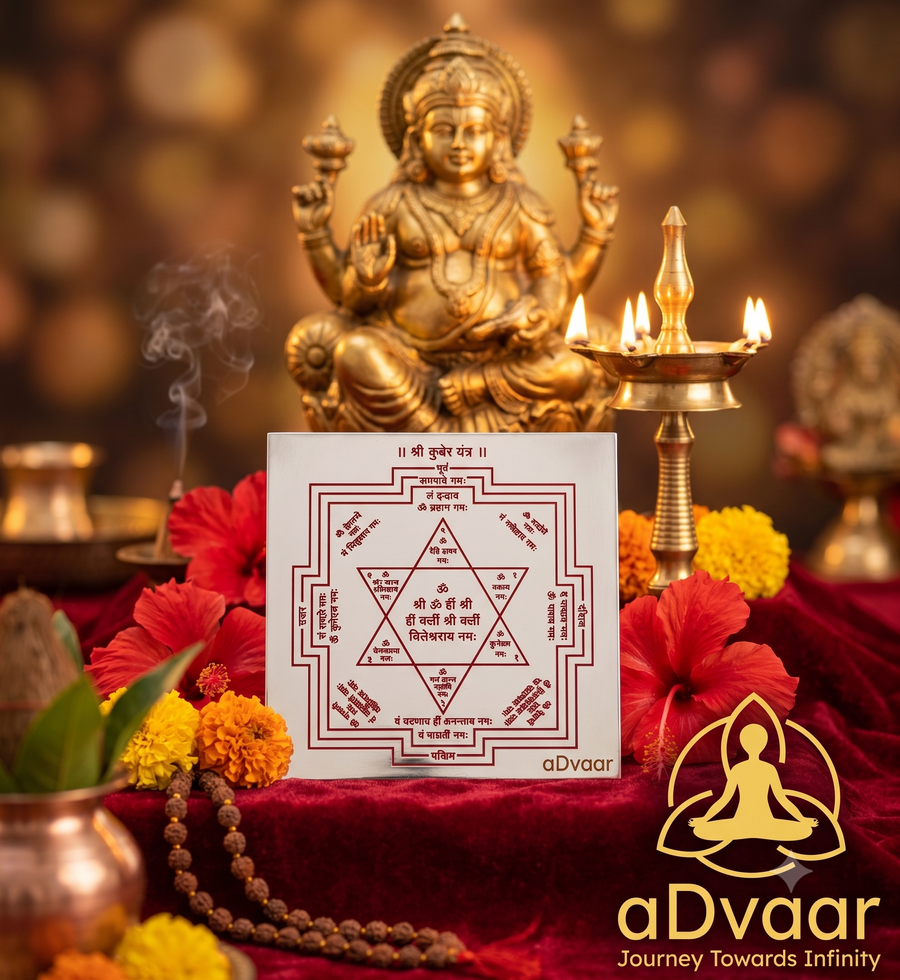 Pure Silver Kuber Yantra (Kubera Yantra)