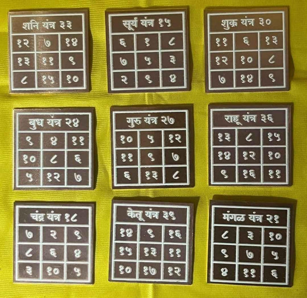 Pocket Nav Graha Collection (9 Yantras) - aDvaar - Pocket Nav Graha Collection (9 Yantras) - ADvaar