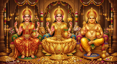 Exclusive Financial Abundance Set — Pure Silver Kuber, Sri &amp; Lakshmi Yantra